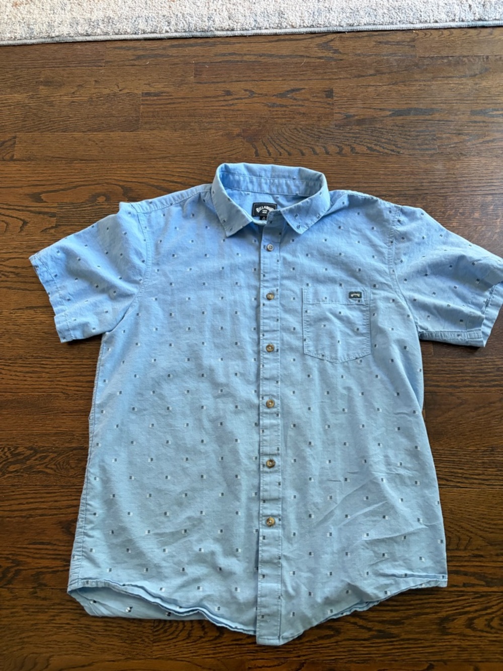 Billabong Light Blue Short-Sleeve Button-Down Shirt
